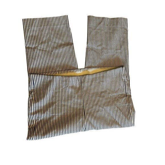 Chico's So Slimming Women Pants 3 US XL/16 Straight Crop Stripe Blue White  NEW - Picture 4 of 11